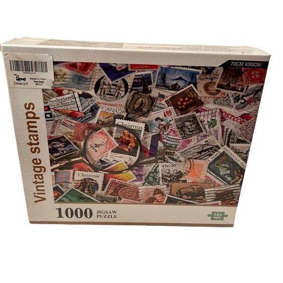 Vintage Stamps 1000 Piece Jigsaw Box - Picture 1 of 4